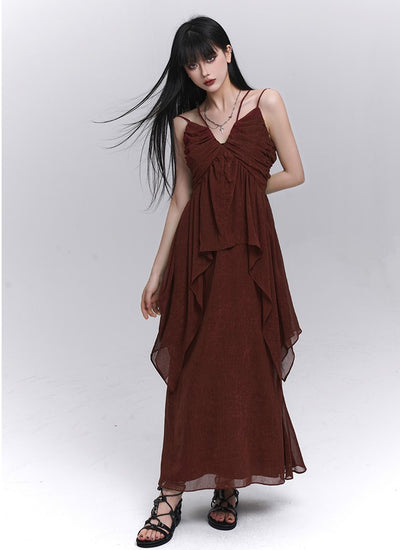 Red Lazy Style Camisole/Skirt LAD0202