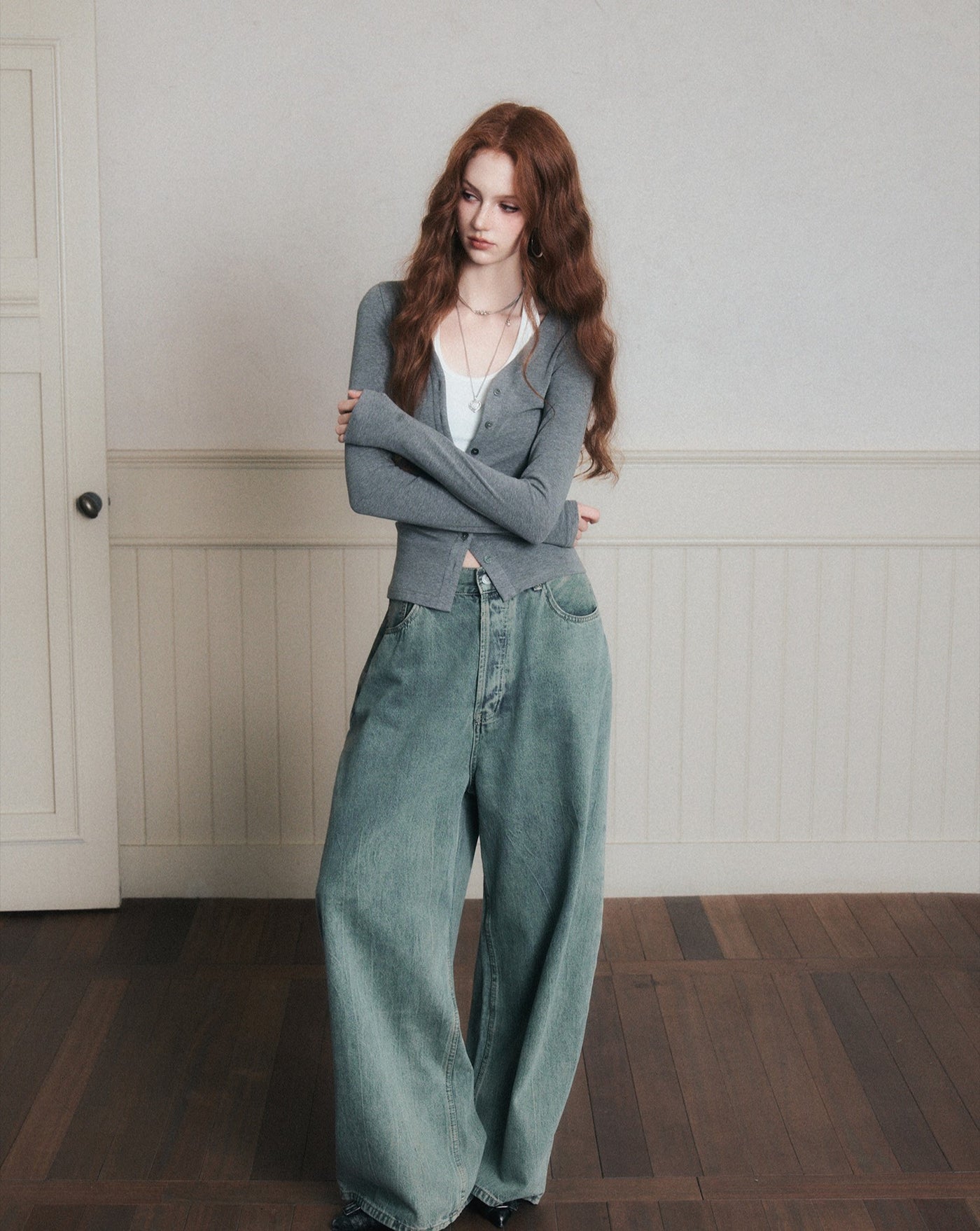 Halter Neck Layered Knitted Cardigan LUL0171