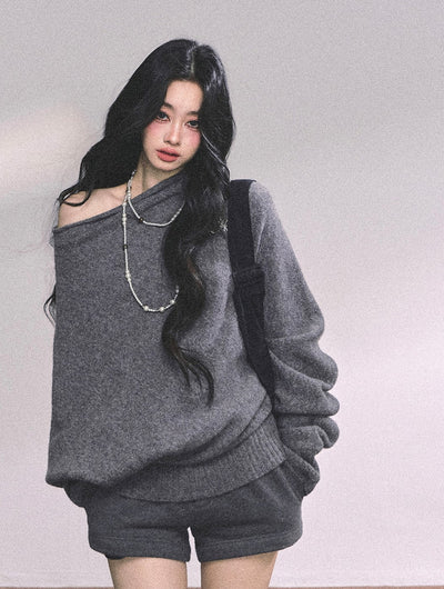 Lazy Style Off-shoulder Sweater DIA0631