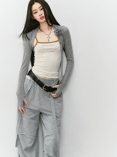 Flower Slim Fit Long-sleeved Cardigan VIA0334