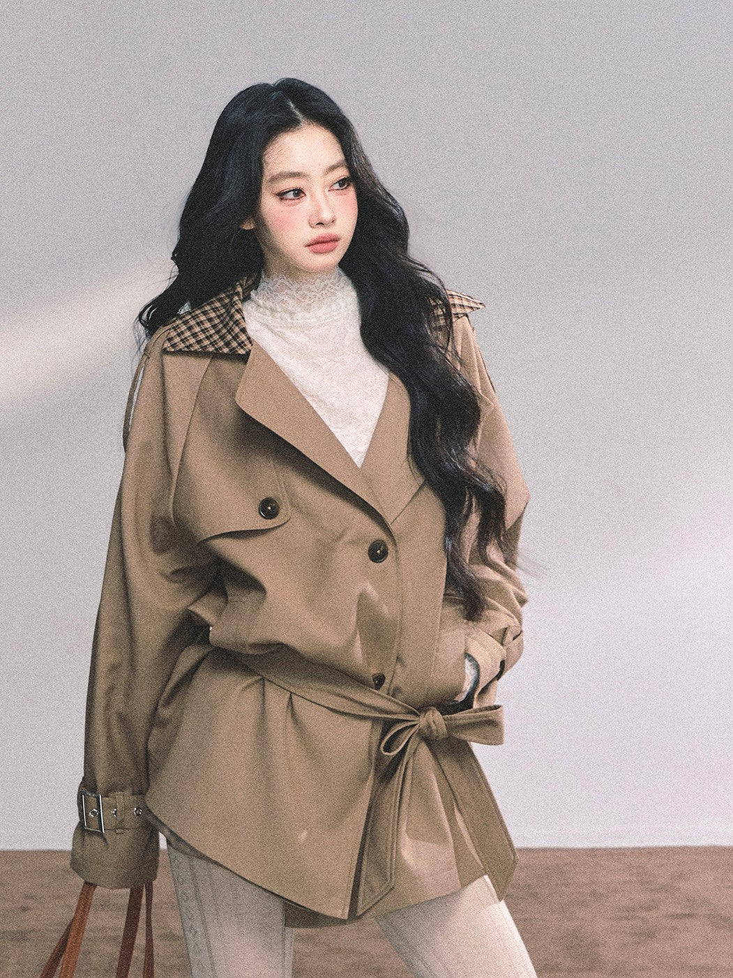 Hepburn Style Plaid Jacket DIA0652