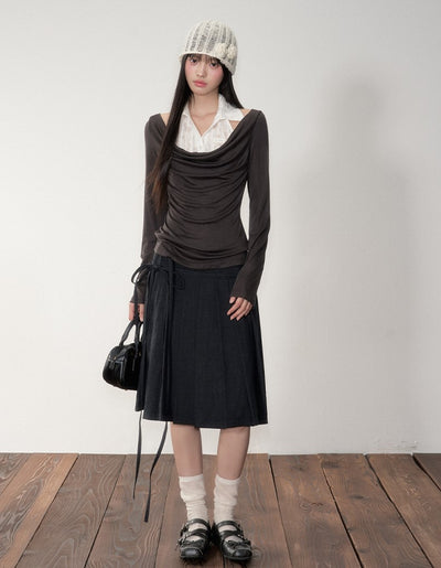 Fake Two-piece Slim-fit Top SOO0026