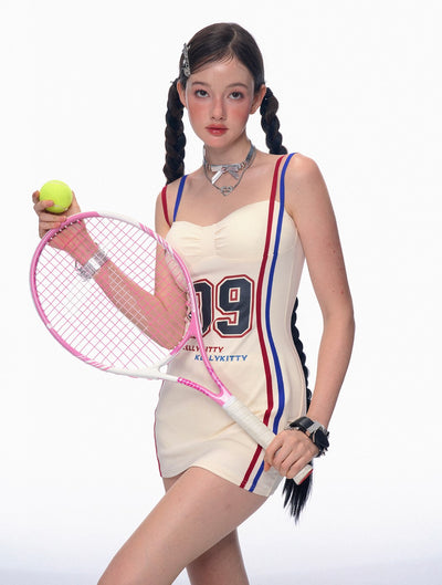 American Sports Style Casual Tight Suspender Dress DIA0188