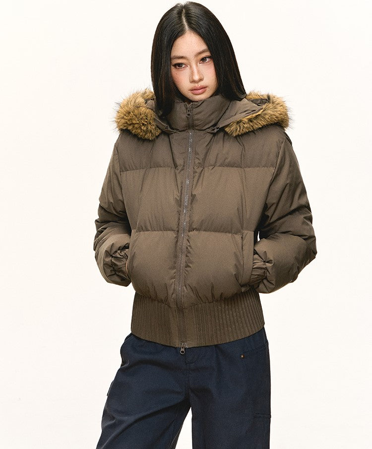 Fur Collar Hooded Bread Down Jacket ANA0082