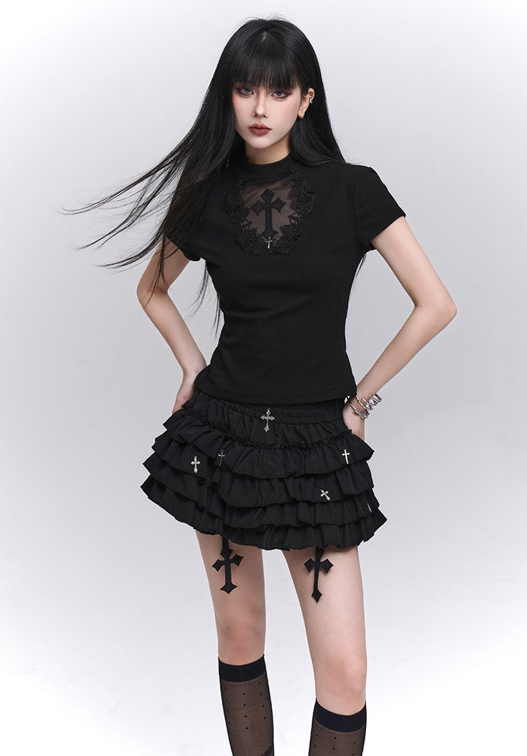 Puffy Cake Gothic Short Skirt LAD0207