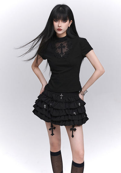Puffy Cake Gothic Short Skirt LAD0207