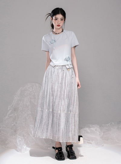 Gray Tone Gradient Skirt COT0325