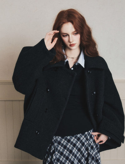 Contoured Double-Breasted Short Jacket LUL0182