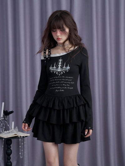 Nightmare Off-shoulder Cake Dress SAG0200