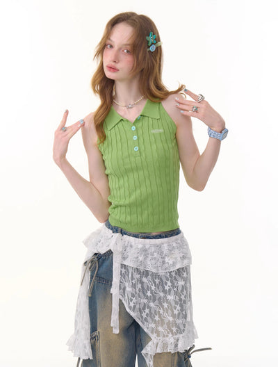 American Retro Sleeveless Knit ZIZ0281