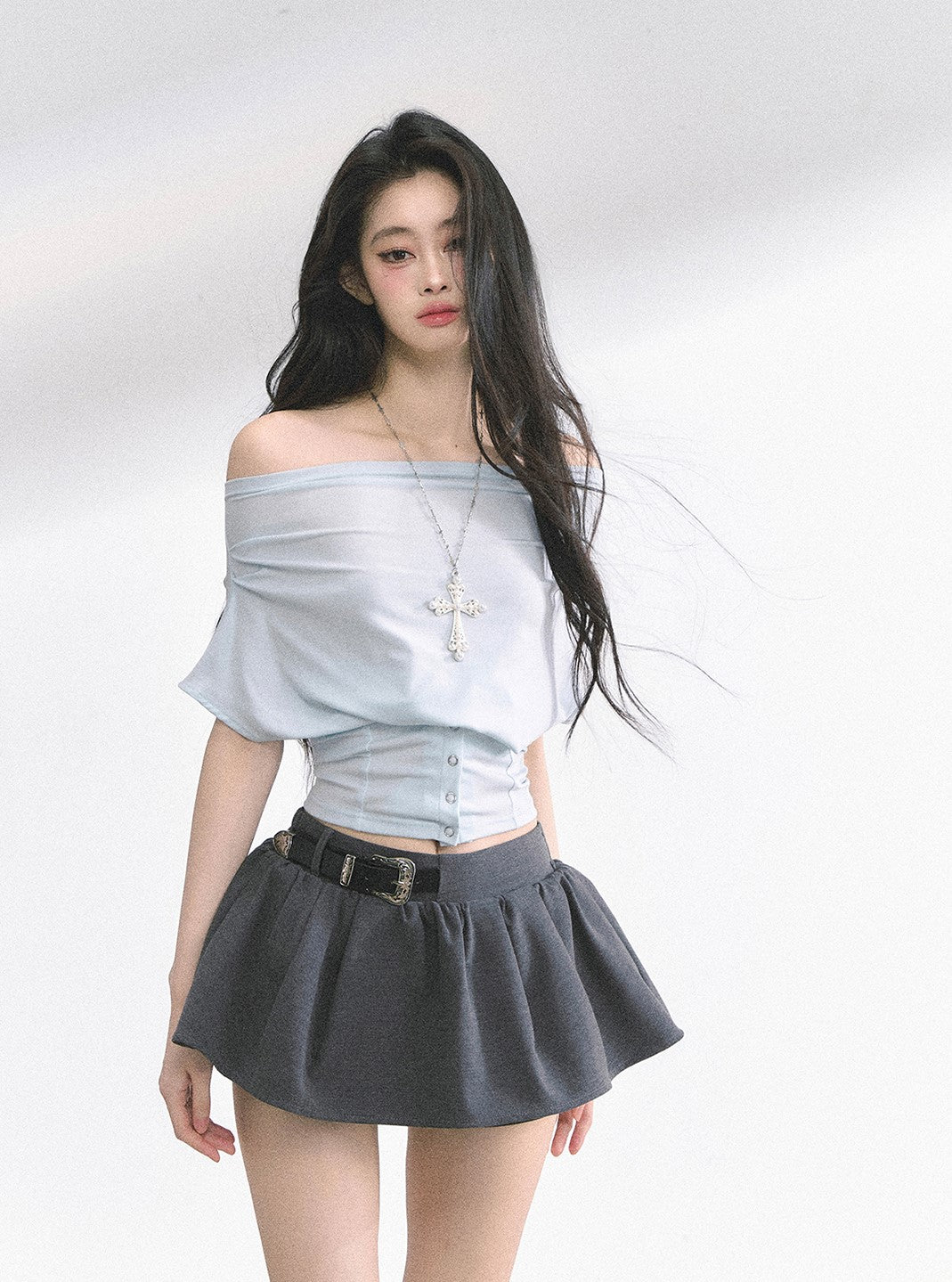 Waist Slimming Short T-shirt DIA0481