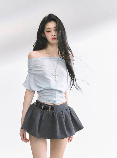 Waist Slimming Short T-shirt DIA0481