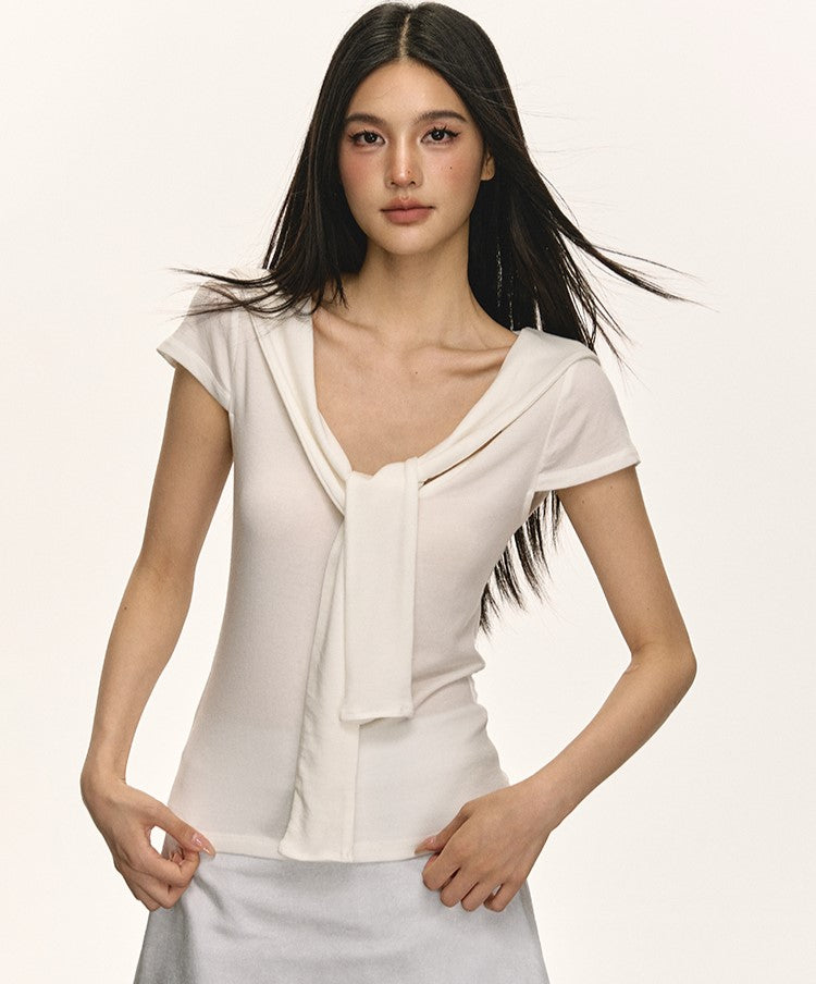 V-neck Short-sleeved T-shirt ANA0050