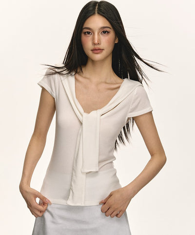 V-neck Short-sleeved T-shirt ANA0050