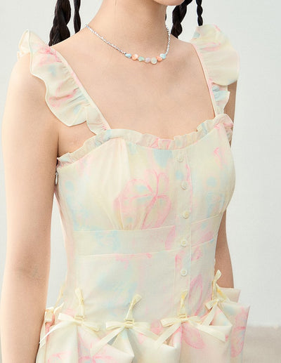 Pastel Small Flying Sleeve Dress NTO0230