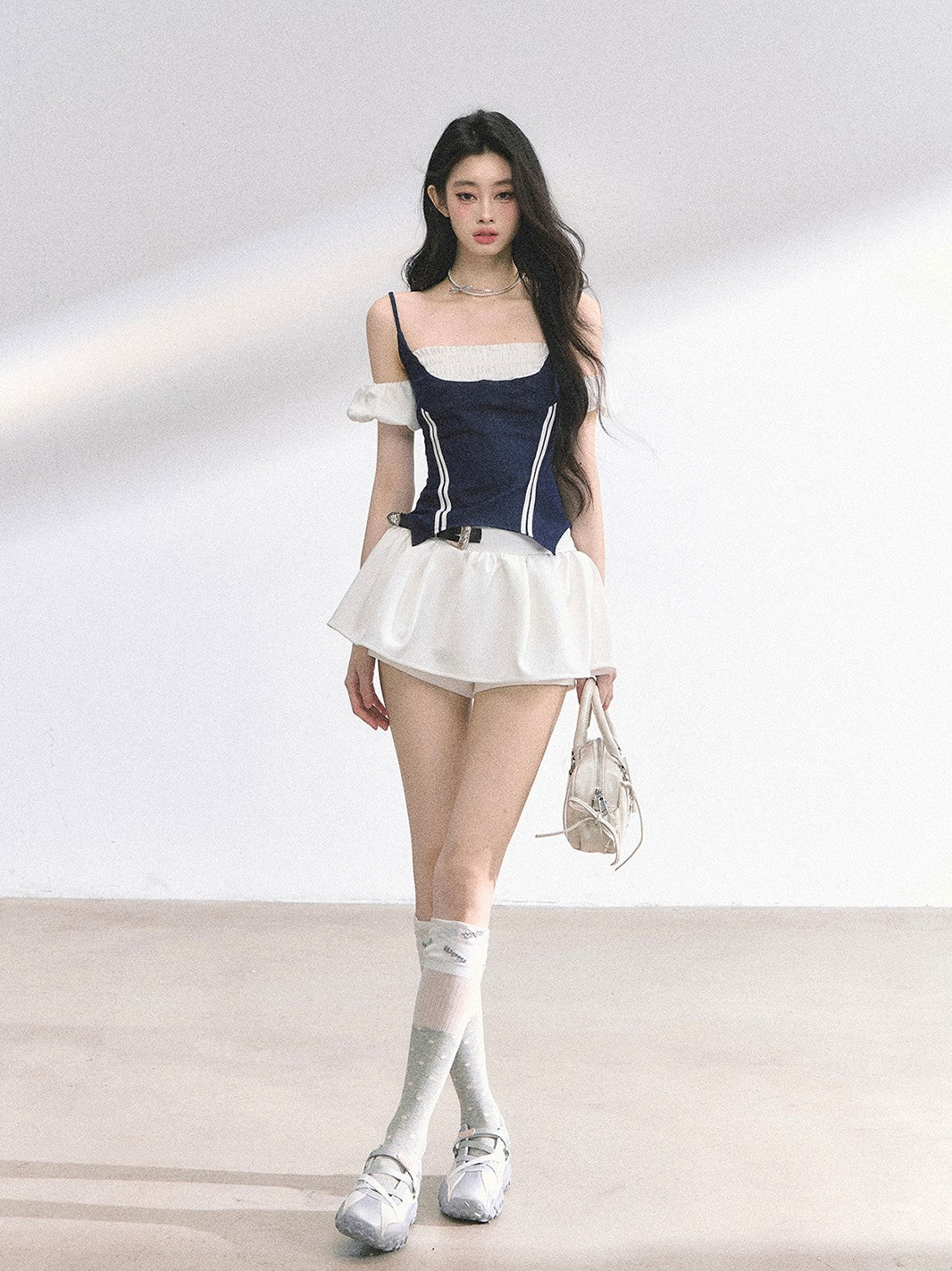 Fake Two-piece Suspender Shirt DIA0502