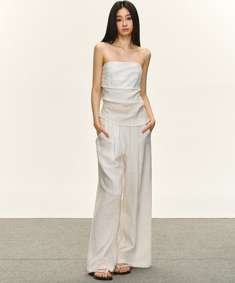 White Tube Top/Wrapped Pants ANA0067