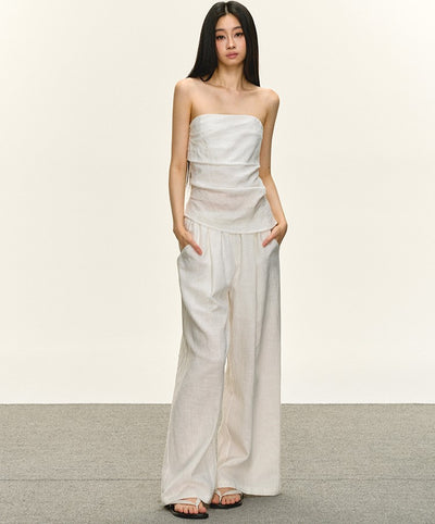 White Tube Top/Wrapped Pants ANA0067