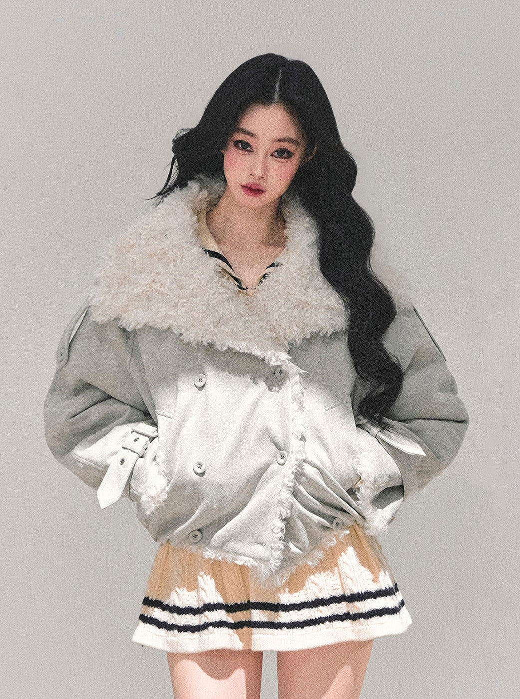 Lambswool Shearling Cold-Proof Coat DIA0666