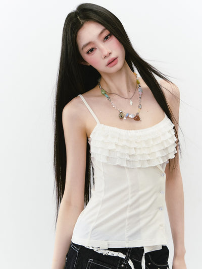 Ruffled Neckline Slim Camisole VIA0270