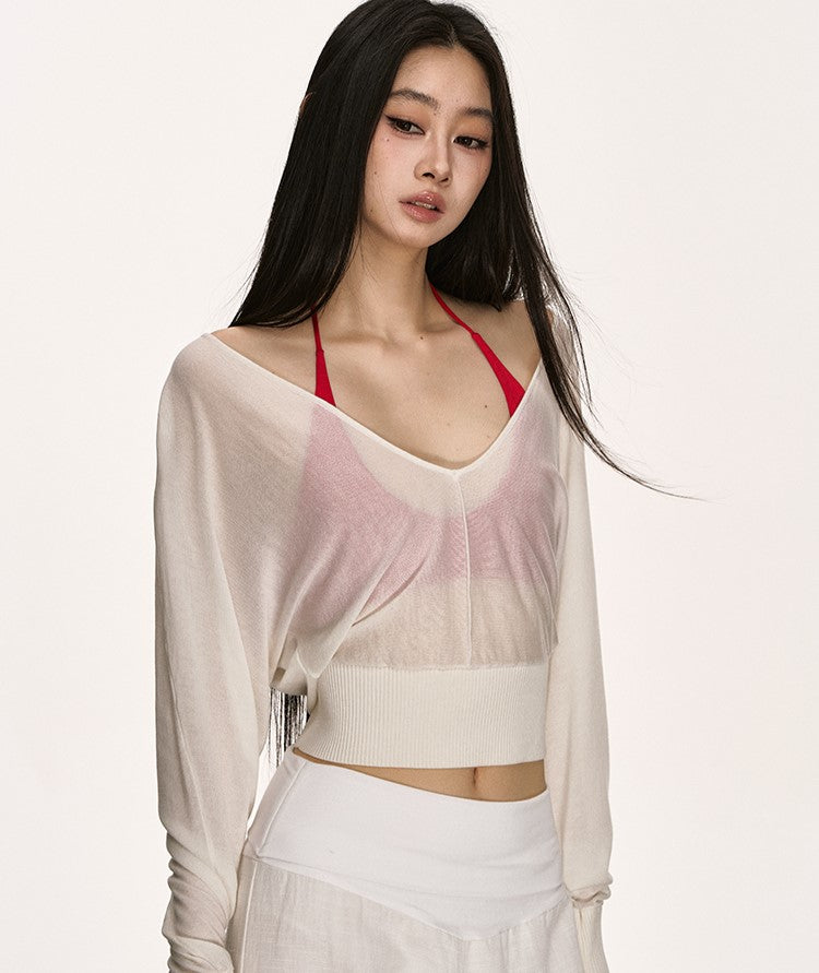 V-neck Loose Layered Top ANA0011
