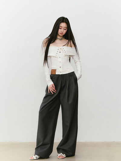 Wide-leg Drape Suit Pants VIA0330