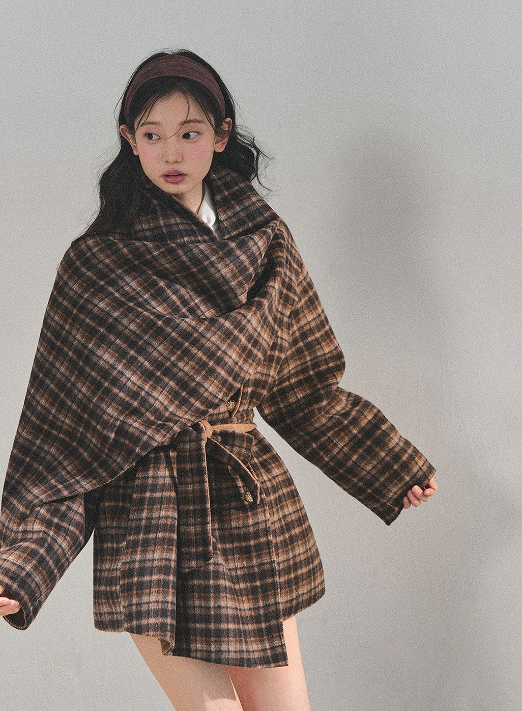 Multi Color Double-faced Wool Coat DIA0704