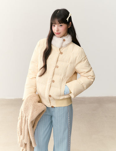 Floral Polka Dot Print Down Jacket NTO0241