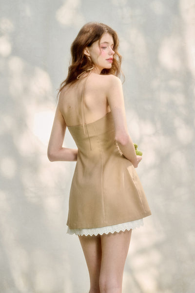 Lace Embroidered Suspender Dress GRO0106