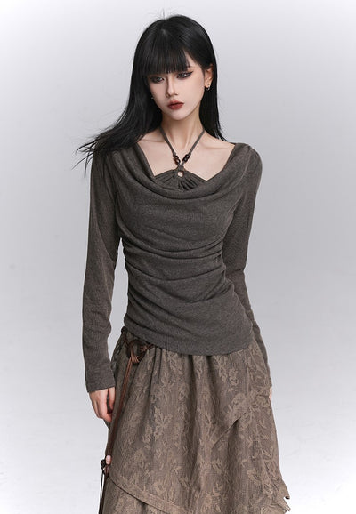 Halter Neck Off-Shoulder Top LAD0249