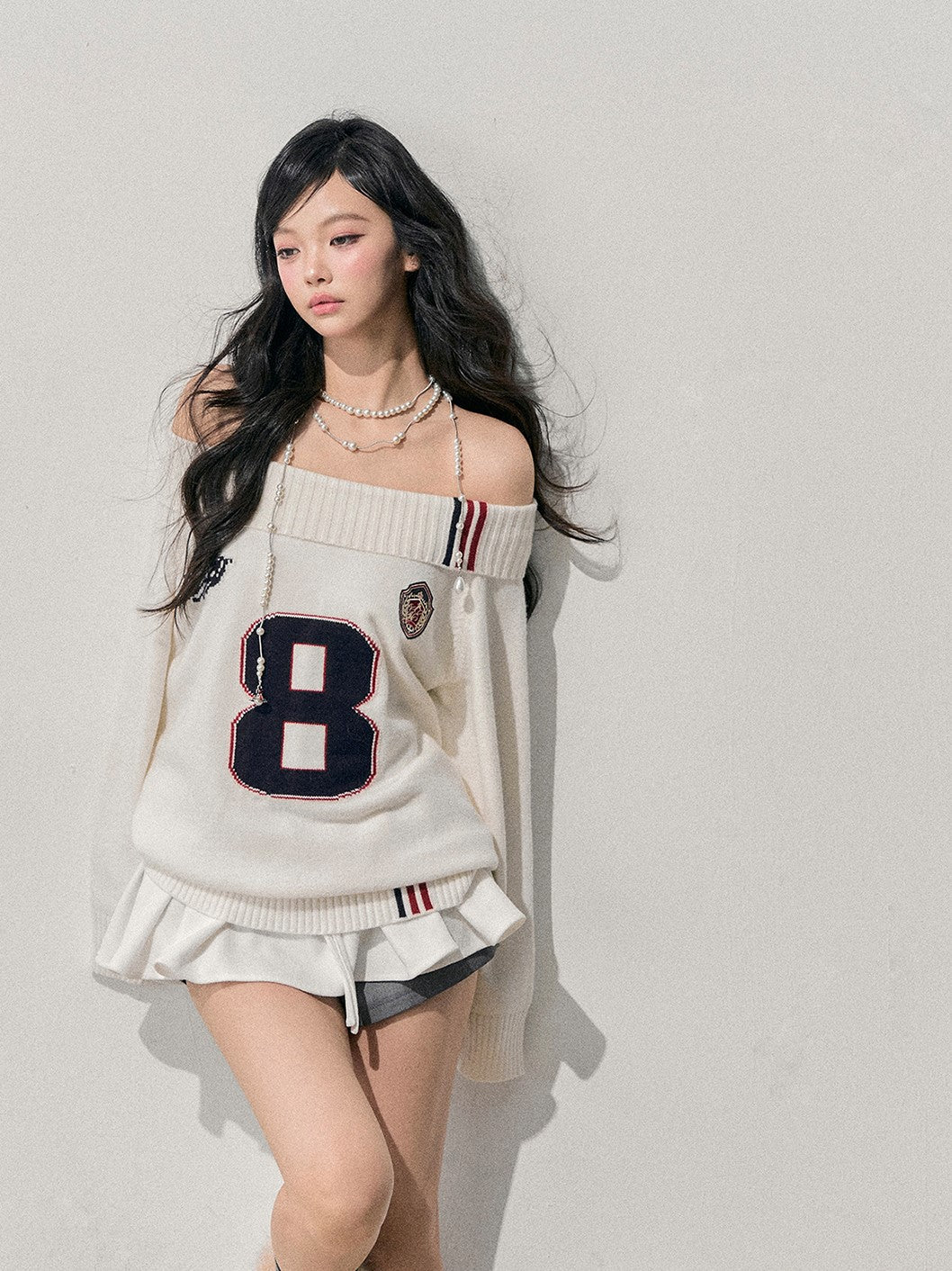 Off-Shoulder Casual Design Sweater DIA0758