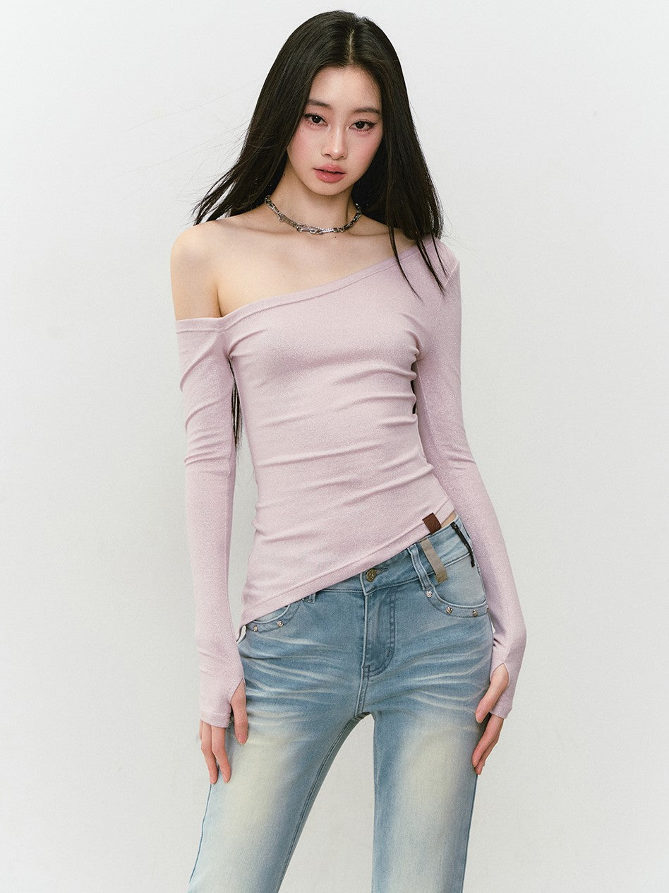 One Shoulder Irregular T-shirt VIA0338