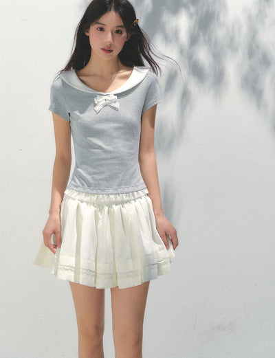 Tucker Lace Pleated Skirt SUN0162