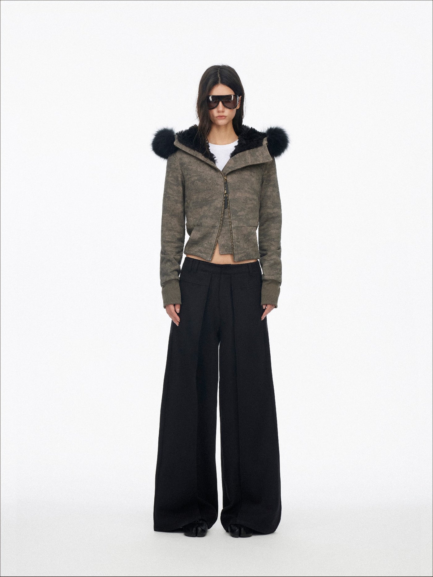 Fur Collar Hooded Sweatshirt Jacket SAL0201