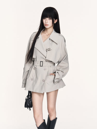 Classic Stylish Short Trench Coat VOC0455