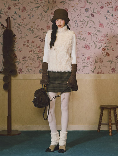 Eco-friendly Stand Collar Fur Vest LAL0238