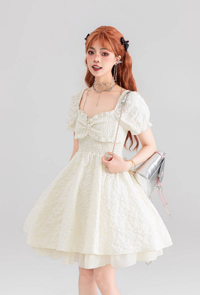 Floral White Waist Princess Dress KEI0071