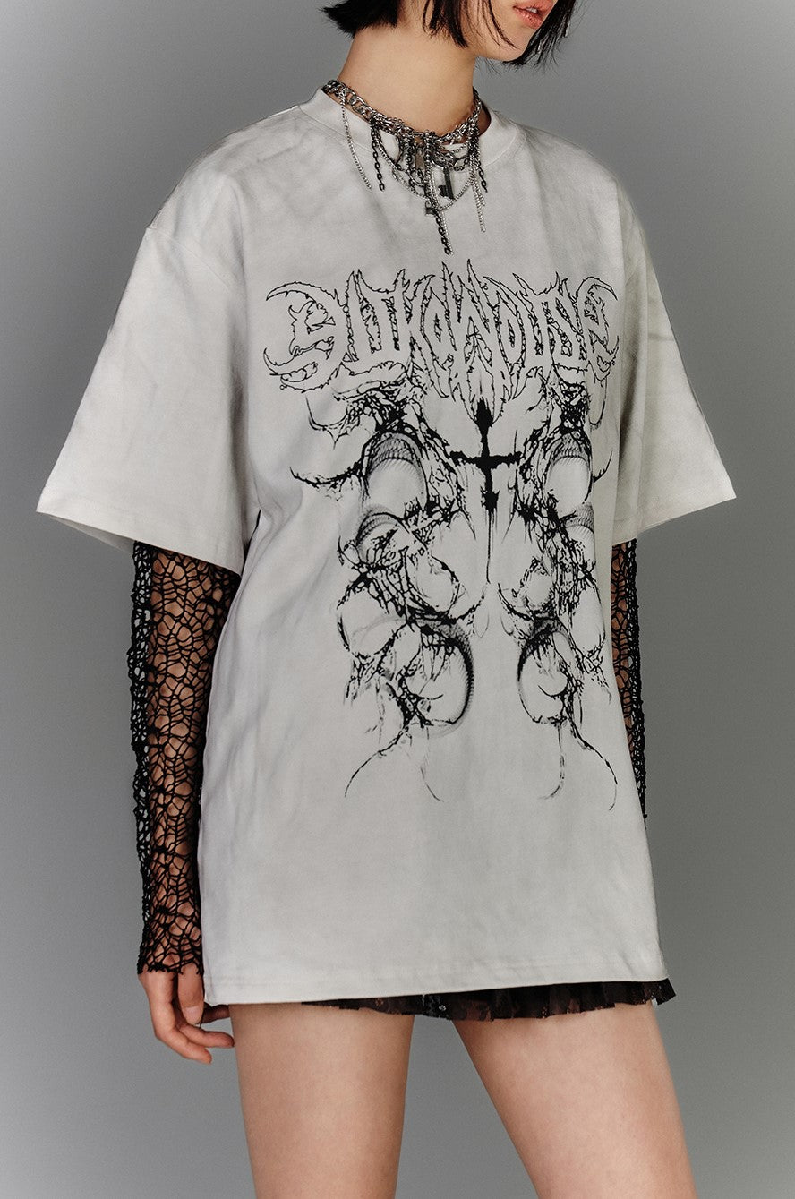 American Punk T-shirt/Fishnet Layer Inner Top KIN0144