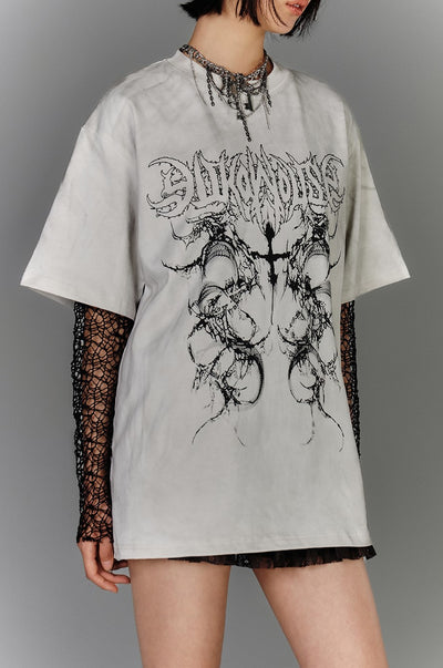 American Punk T-shirt/Fishnet Layer Inner Top KIN0144