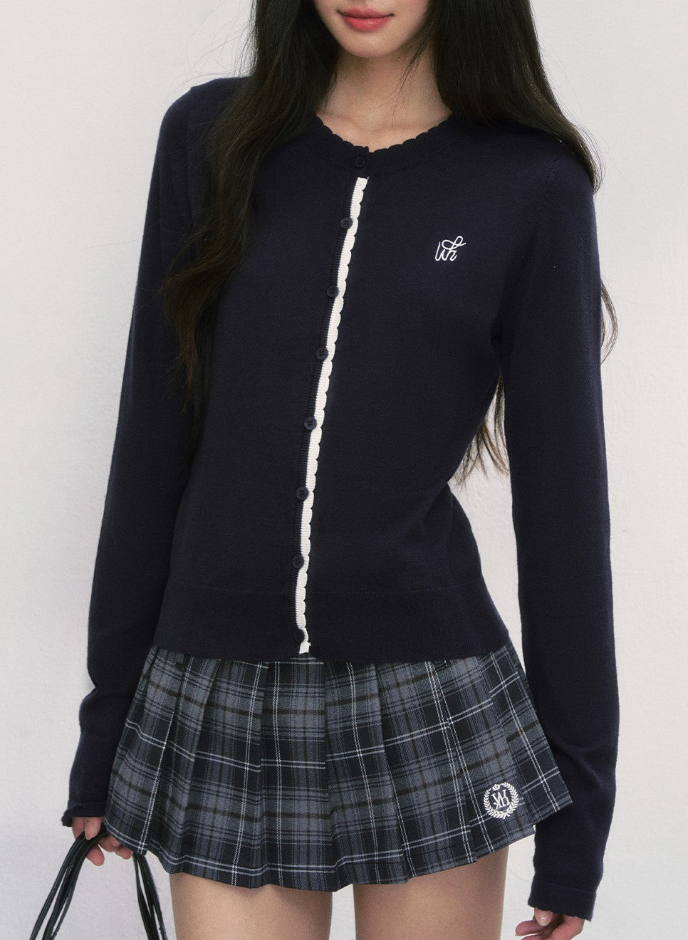 Contrast Color Knitted Cardigan WEE0044