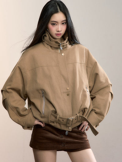 Gradient Fur-lined Reversible Coat VIA0354