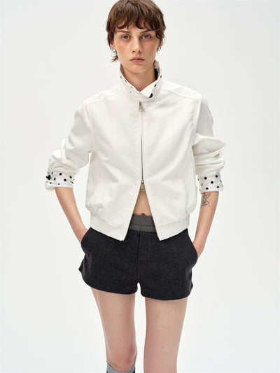 Retro Polka Dot White Jacket CUR0252