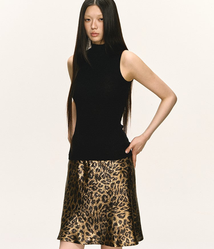 Leopard Print High Waist Skirt ANA0030