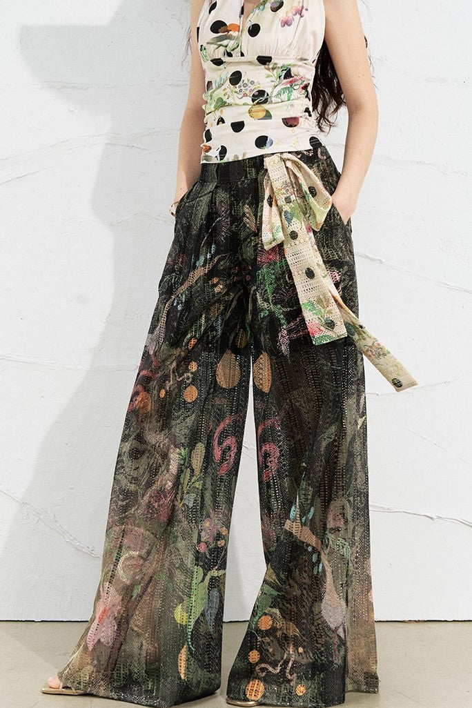 Natural Gauze Printed Pants OFA0255