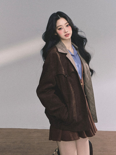 Fake Two-piece French Knitted Dress DIA0613