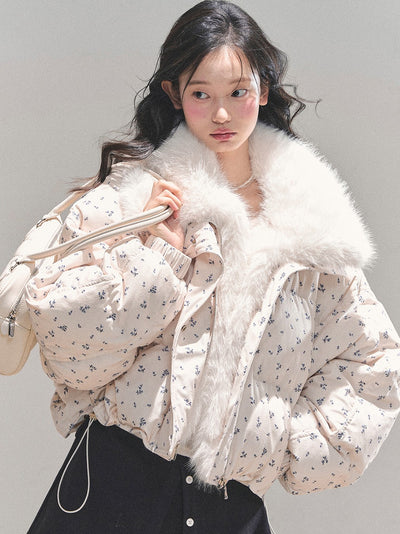 Thickened Warm Fur Short Down Jacket DIA0706