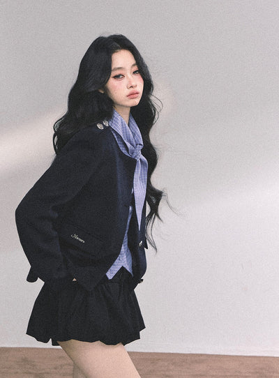 Blue Plaid Long Sleeves Shirt DIA0654