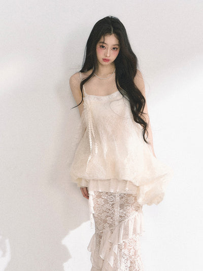High-grade Top/Lace Long Skirt DIA0444