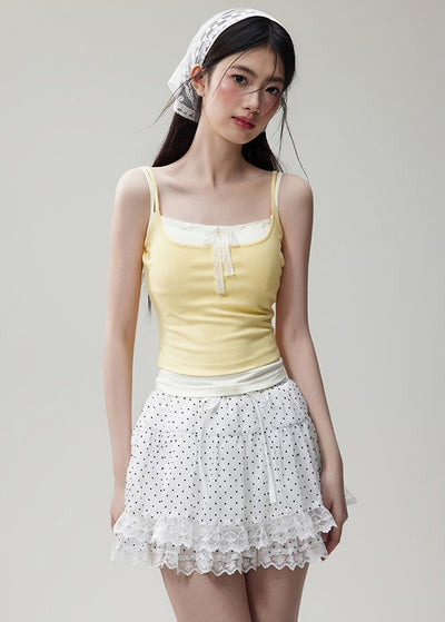 Lace Bow Cake Short Skirt NTO0117