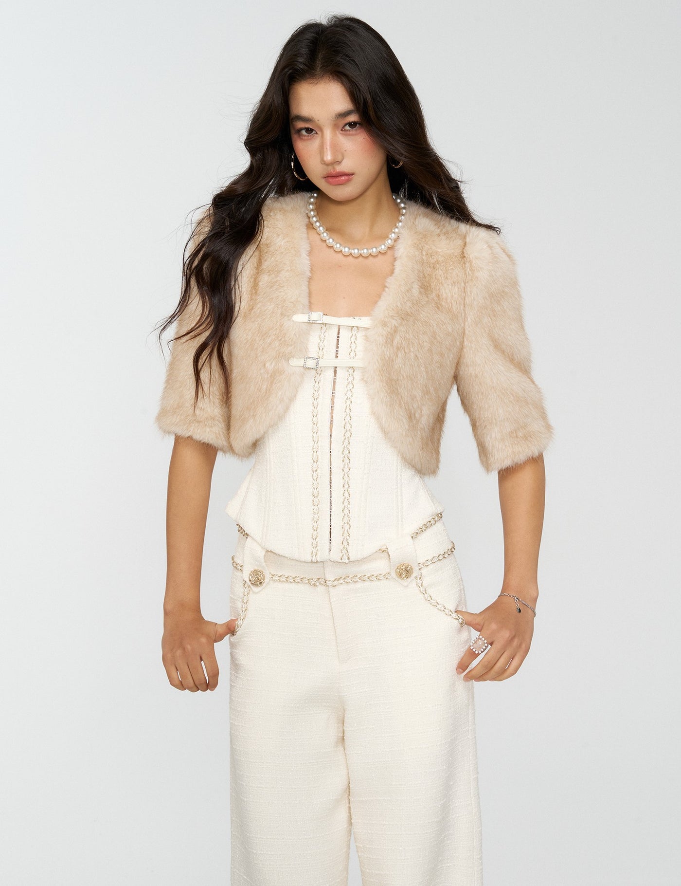 Eco-Friendly Fur Short Jacket 4MU0166